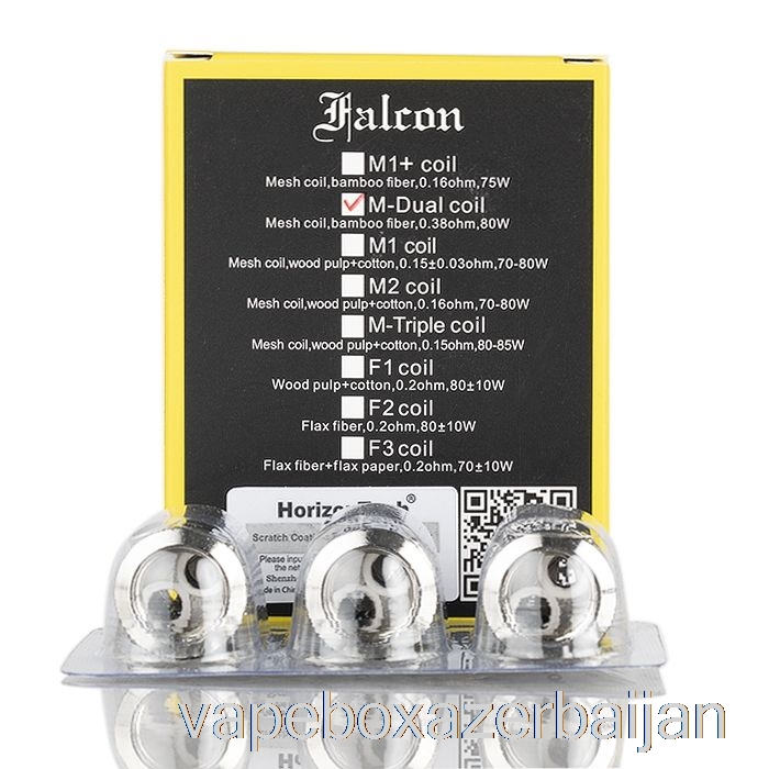 Vape Smoke Horizon Falcon Replacement Coils 0.38ohm M-Dual Mesh Coils